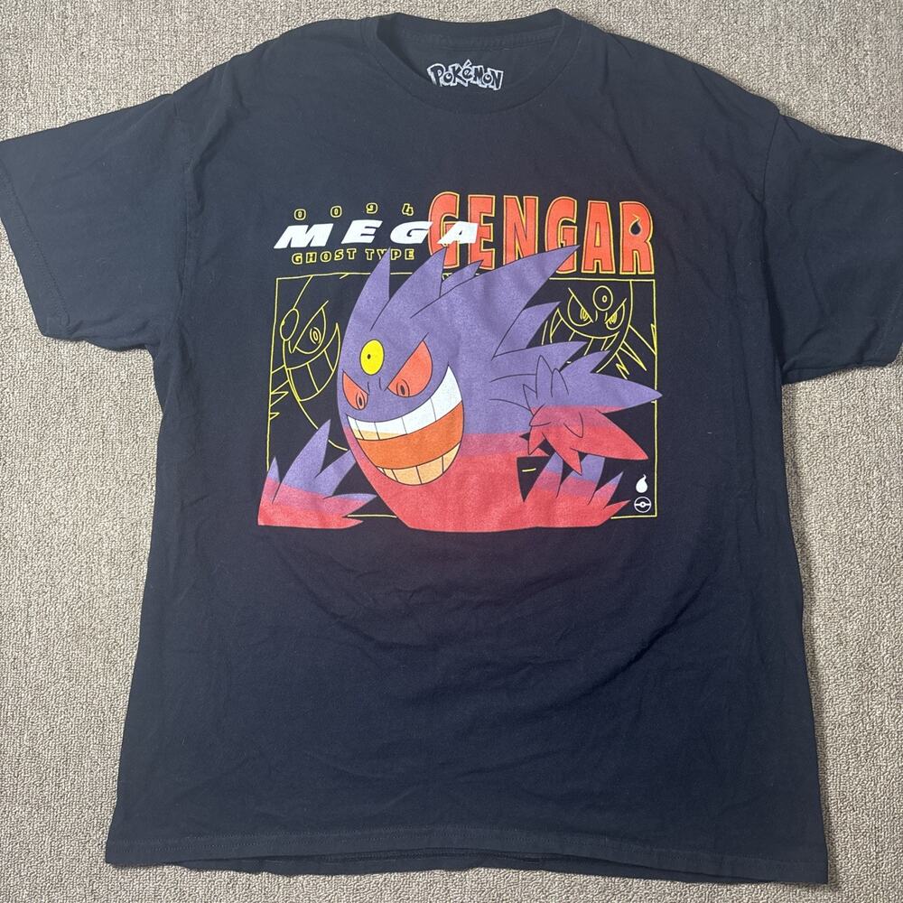 Pokemon 2026 Mega Gengar T-shirt NWOT Big Graphic XL Black
